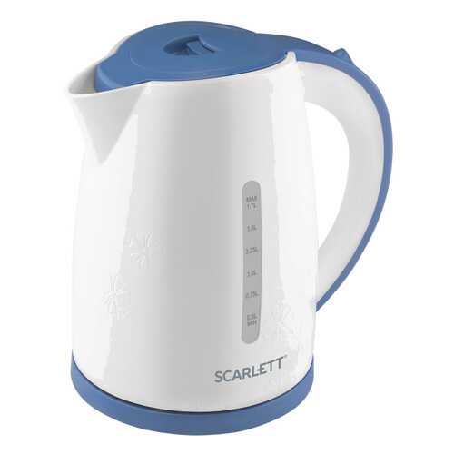 Чайник электрический Scarlett SC-EK18P44 White/Blue в ТехноПорт