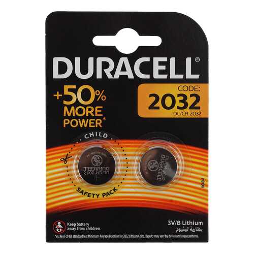 Батарейка Duracell CR2032-2BL 2 шт в ТехноПорт