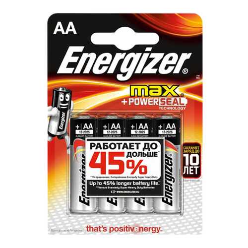 Батарейка Energizer MAX E91/AA BP4 4 шт в ТехноПорт