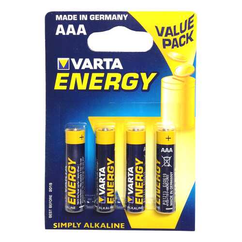 Батарейка Varta Energy LR03-4BL 4 шт в ТехноПорт