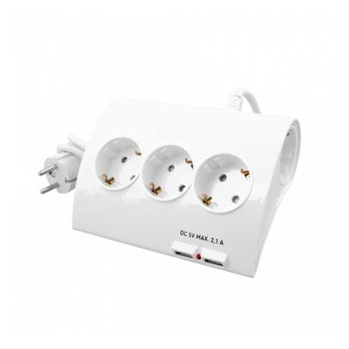 Удлинитель СТАРТ S5x1-ZDV2USB, 3 розетки, 1 м, White в ТехноПорт