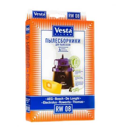 Пылесборник Vesta filter RW 08 4шт в ТехноПорт