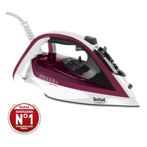 Утюг Tefal TurboPro FV5605E0 White/Red в ТехноПорт