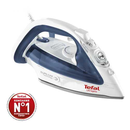 Утюг Tefal Ultragliss 4 FV4913 E0 White/Blue в ТехноПорт