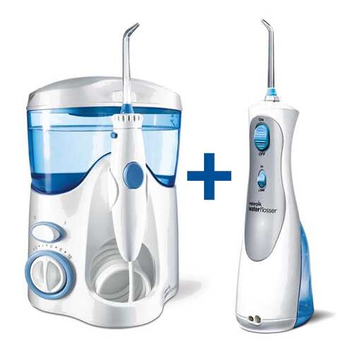 Ирригатор Waterpik WP-100 + Waterpik WP-450 White в ТехноПорт