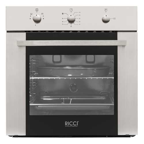 Встраиваемый газовый духовой шкаф RICCI RGO-640IX Silver/Black в ТехноПорт