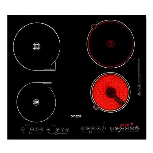 Встраиваемая варочная панель электрическая Ginzzu HCI-479 Black в ТехноПорт